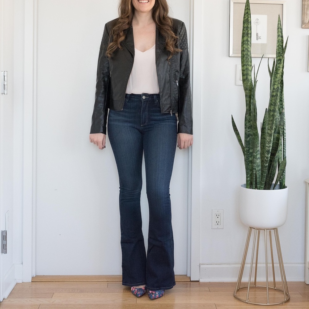 *SALE* Mural Faux Leather Quilted Moto Jacket